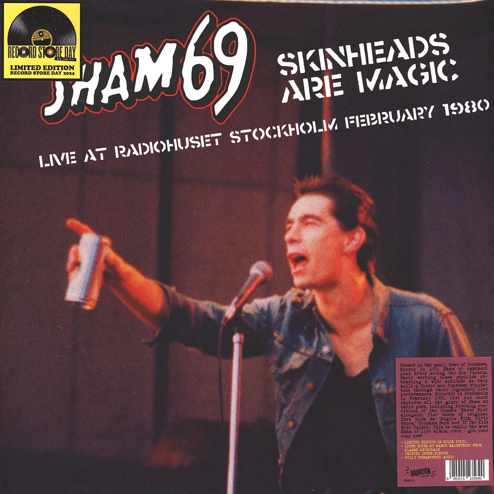 Sham 69 - Skinheads Are Magic Live In Stockholm 1980 Record Store Day 2024 Red Marbled Vinyl Edition