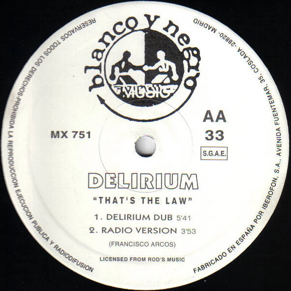 Delirium - That's The Law