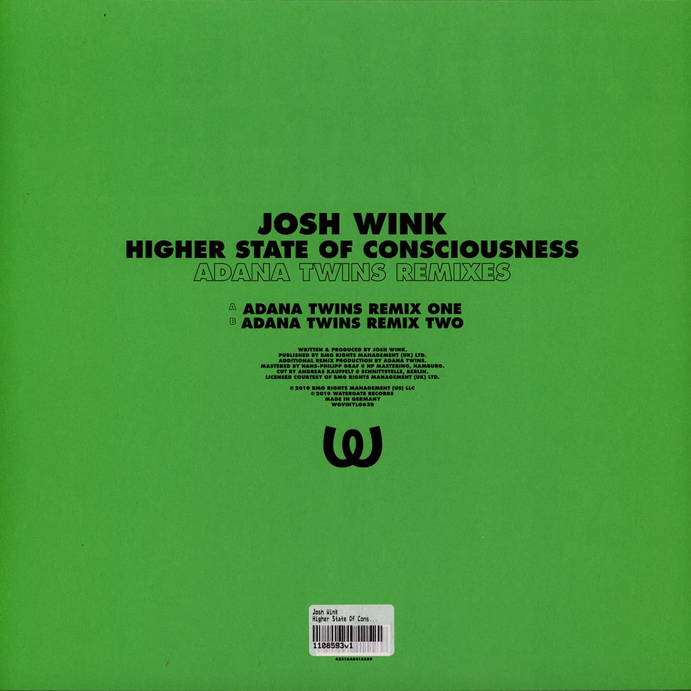 Josh Wink - Higher State Of Consciousness - Adana Twins Remixes 2024 Repress Black Vinyl Edition