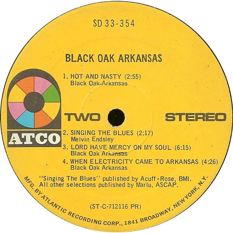 Black Oak Arkansas Black Oak Arkansas Vinyl LP 1971 US