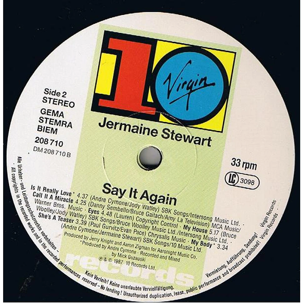 Jermaine Stewart - Say It Again