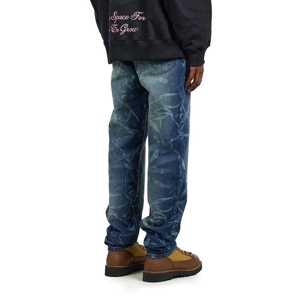 Patta - Leaves Laser Printed Denim Jeans