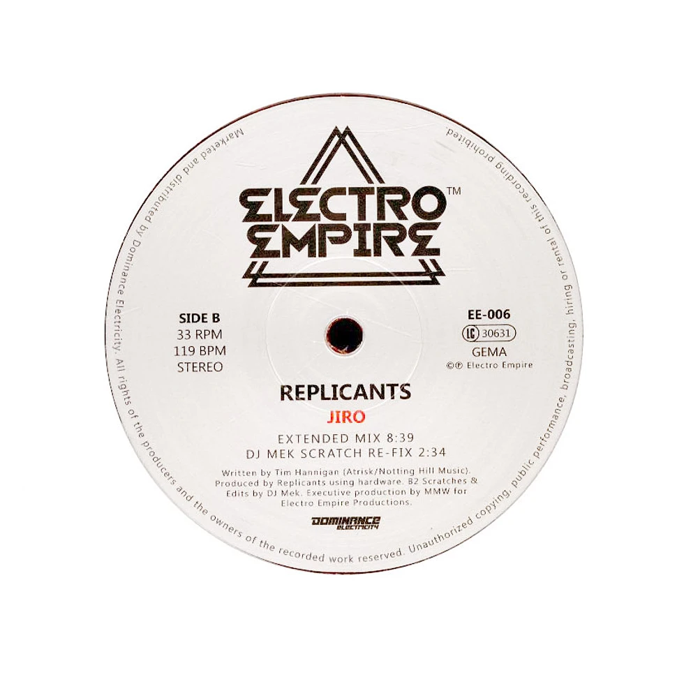 Replicants - I Like The Way You Crunch / Jiro Red Vinyl Edition