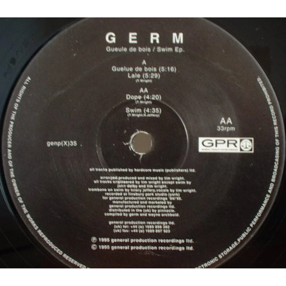 Germ - Gueule De Bois / Swim EP
