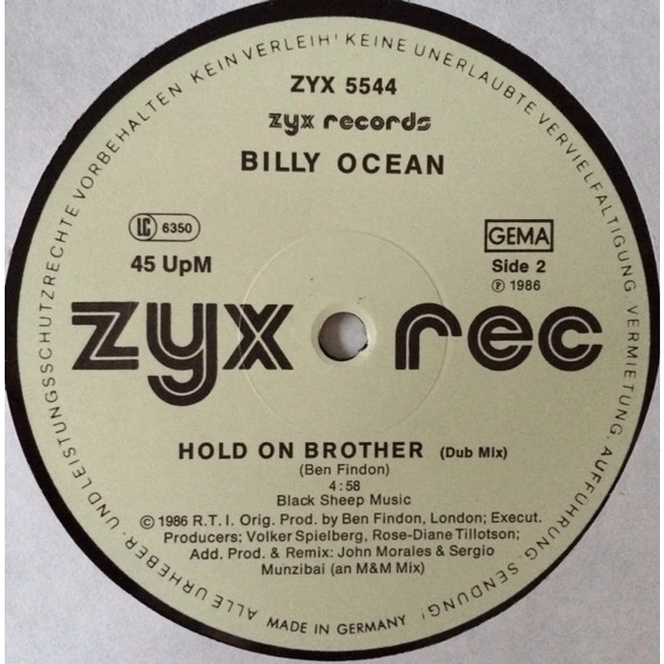 Billy Ocean - Hold On Brother