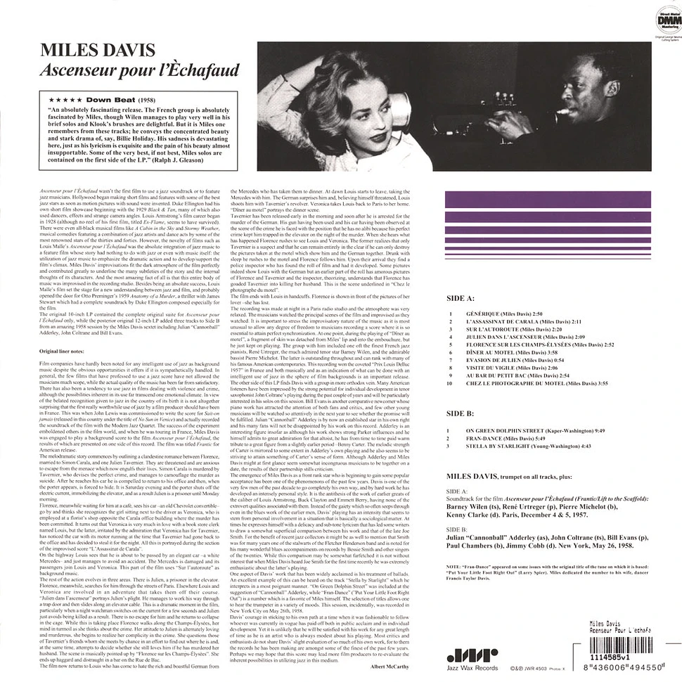 Miles Davis - Acenseur Pour L'echafa