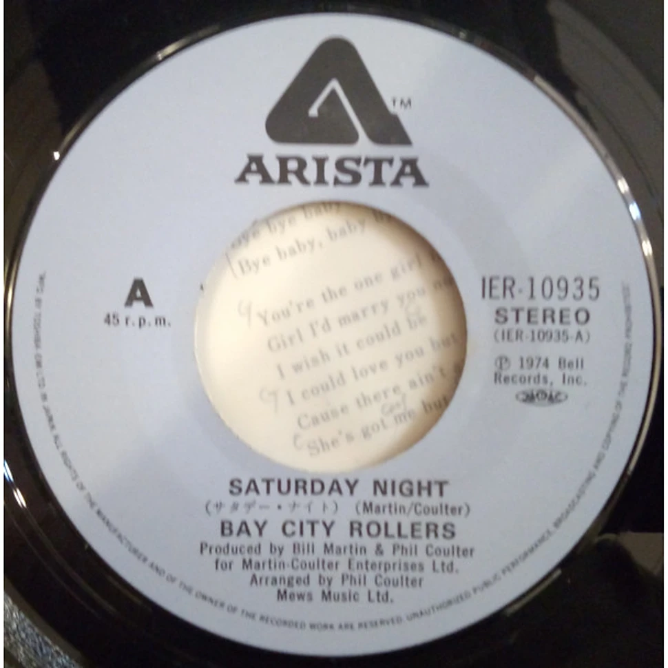 Bay City Rollers - Saturday Night / Bye Bye Baby