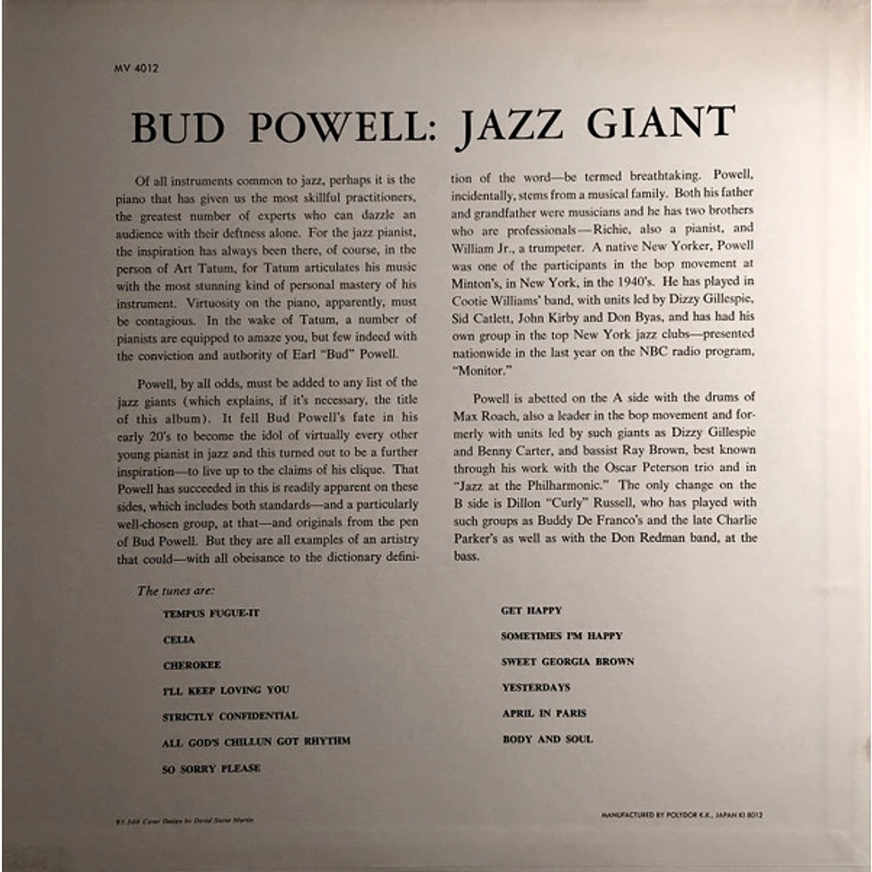 Bud Powell - Jazz Giant