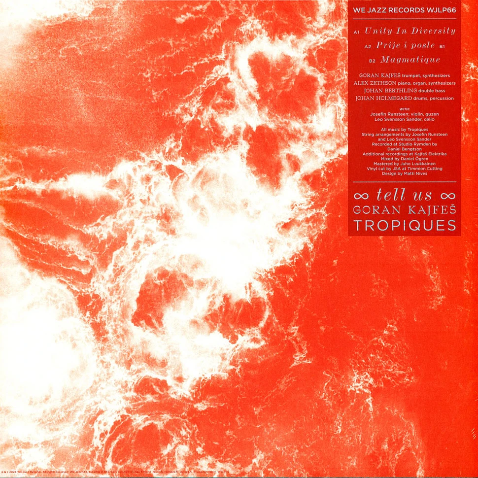 Goran Kajfes Tropiques - Tell Us Black Vinyl Edition