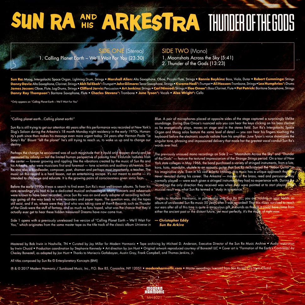 Sun Ra - Thunder Of The Gods Lightning Yellow Vinyl Edition