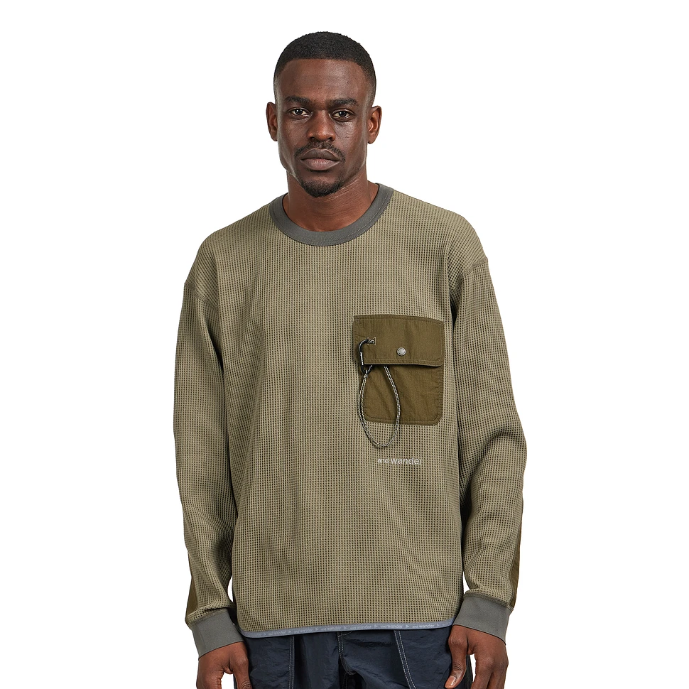 and wander - PE Waffle Long Sleeve T