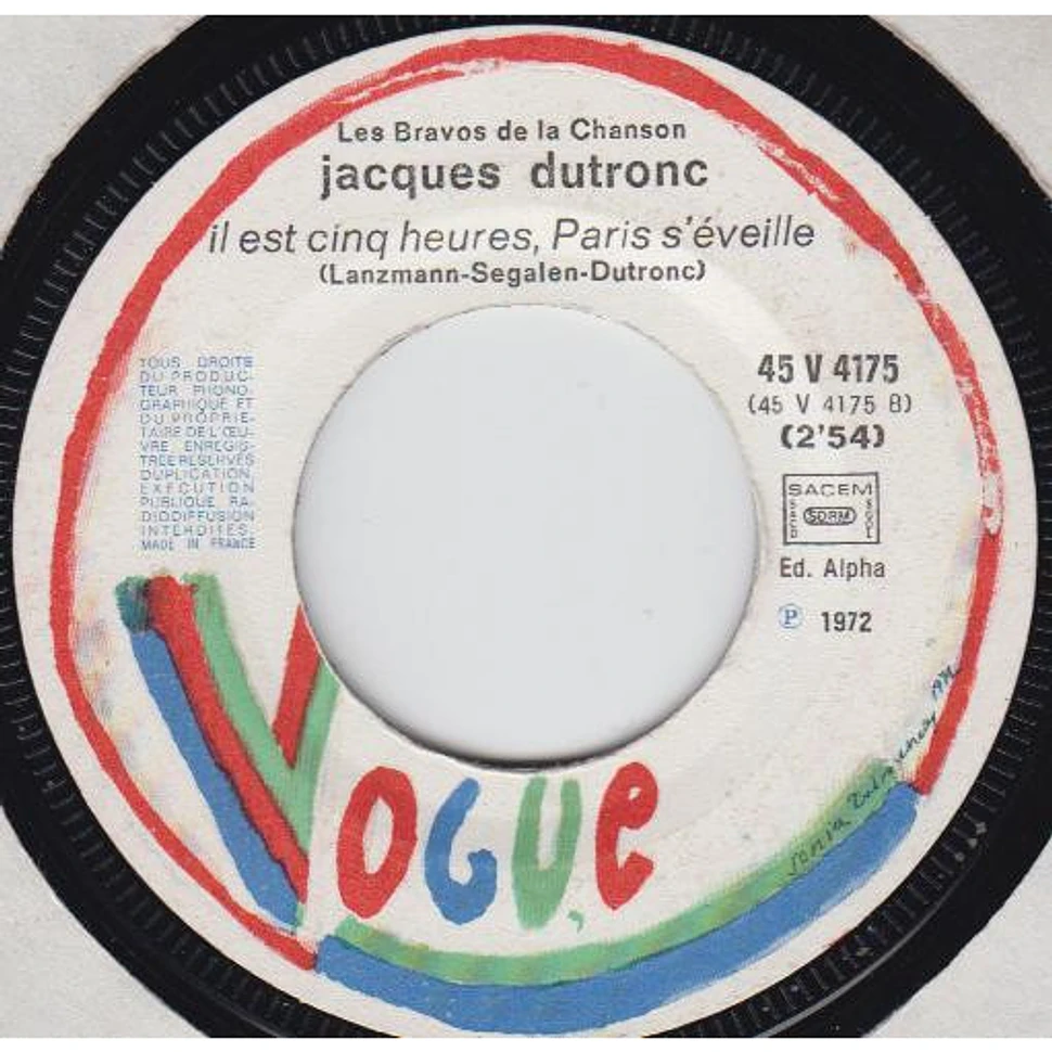 Jacques Dutronc - Les Play Boys / Il Est Cinq Heures, Paris S'Eveille