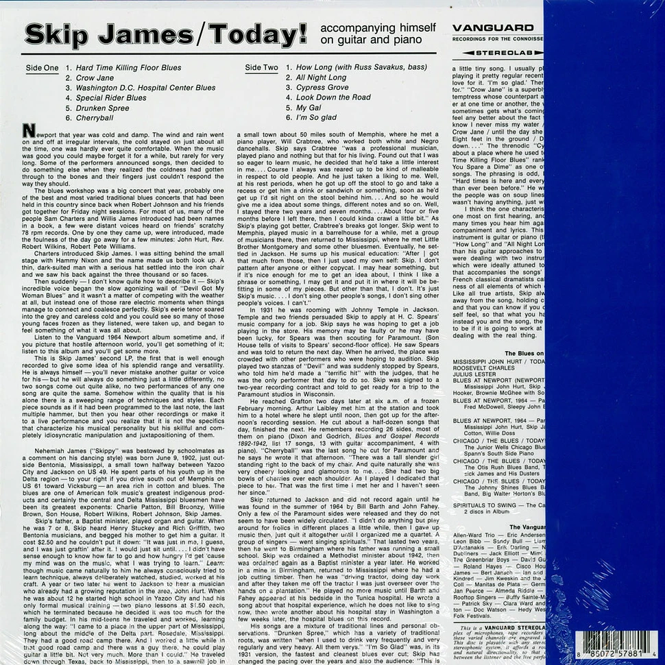 Skip James - Today (Bluesville Acoustic Sounds Series)