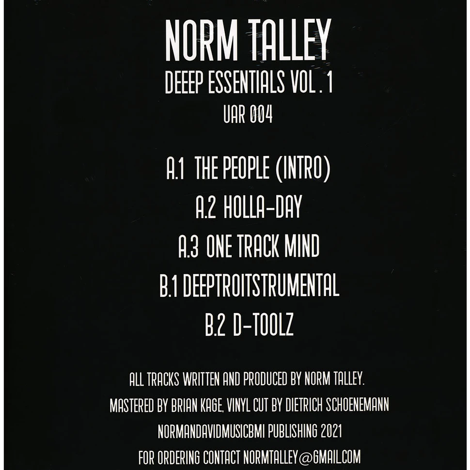 Norm Talley - Deep Essentials Volume 1