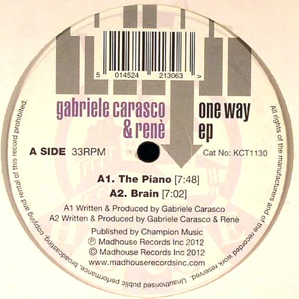 Gabriele Carasco & Rene - One Way EP