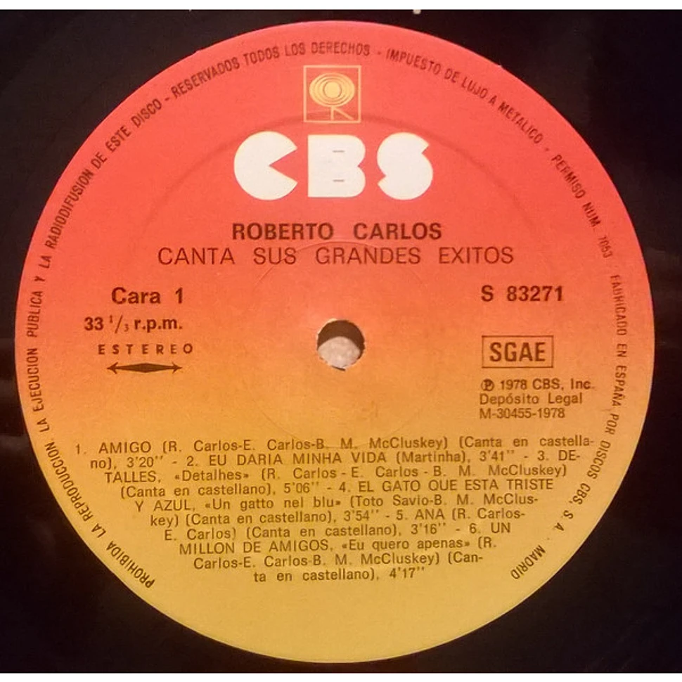 Roberto Carlos - Canta Sus Grandes Exitos