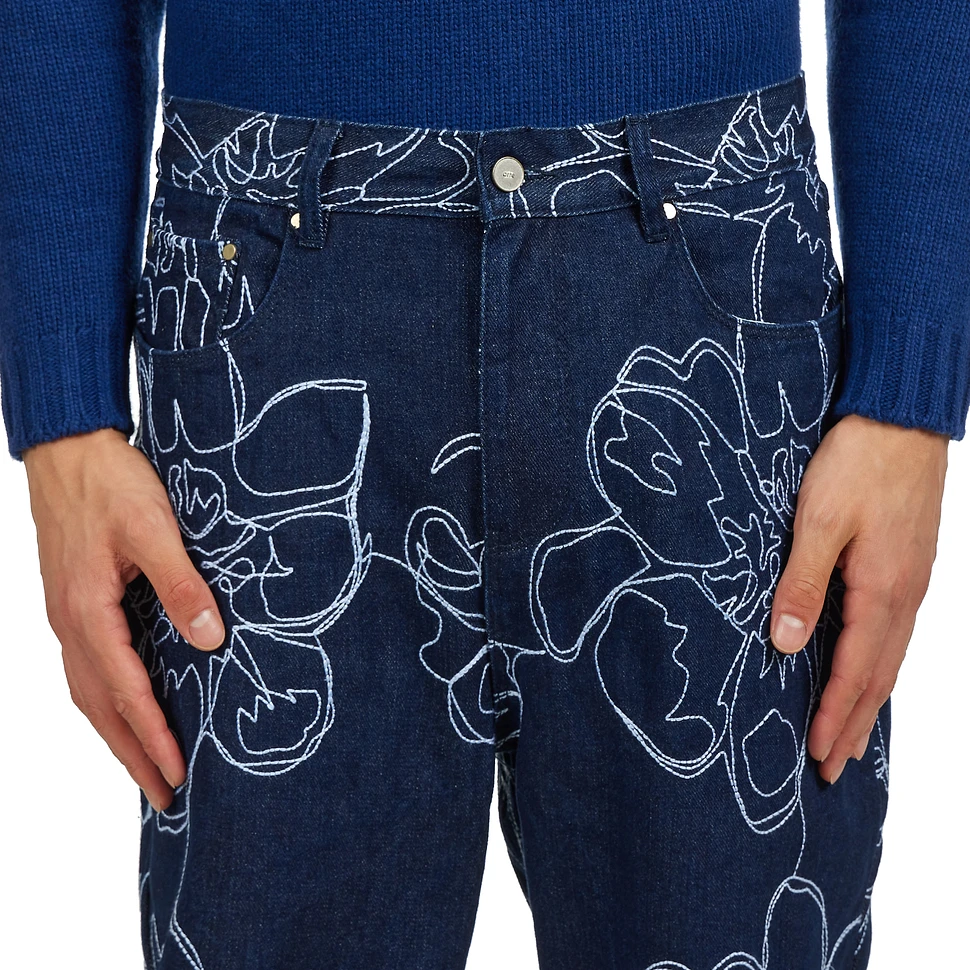 Arte Antwerp - Flower Stitch Denim Pants