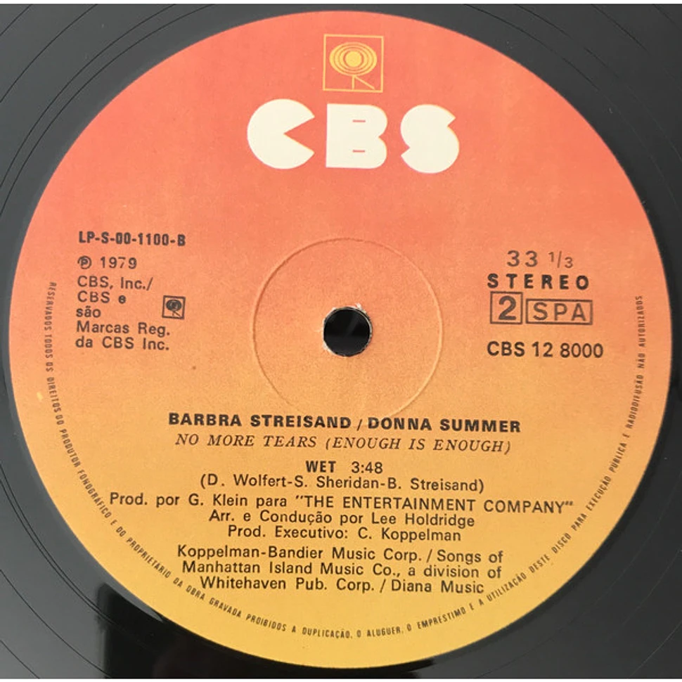 Barbra Streisand & Donna Summer - No More Tears (Enough Is Enough)