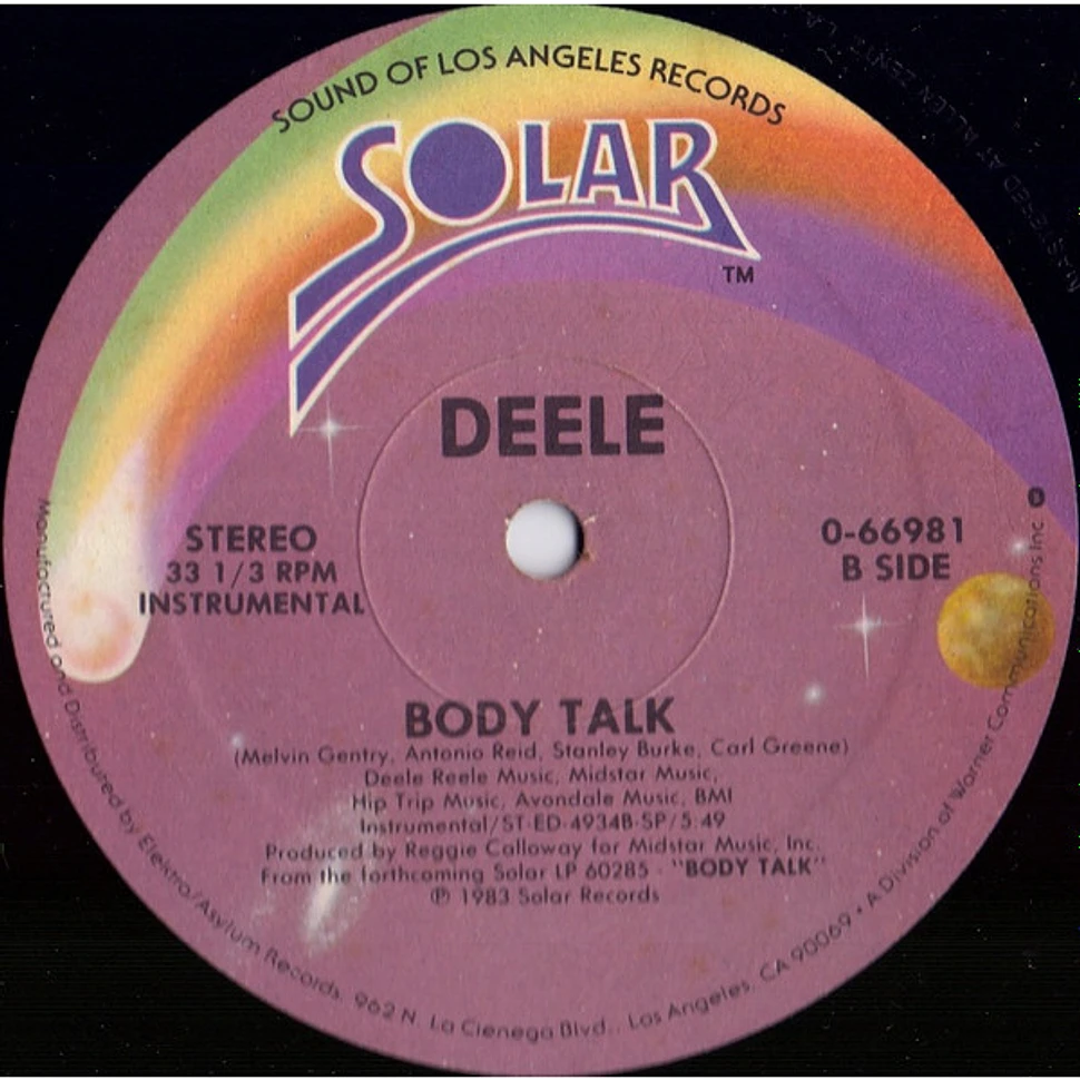 The Deele - Body Talk