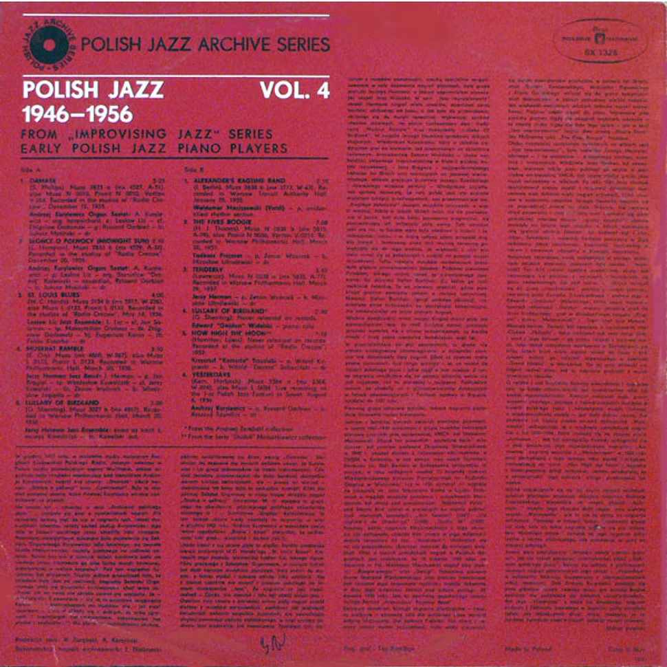 V.A. - From "Improvising Jazz" Series (Early Polish Jazz Piano Players)