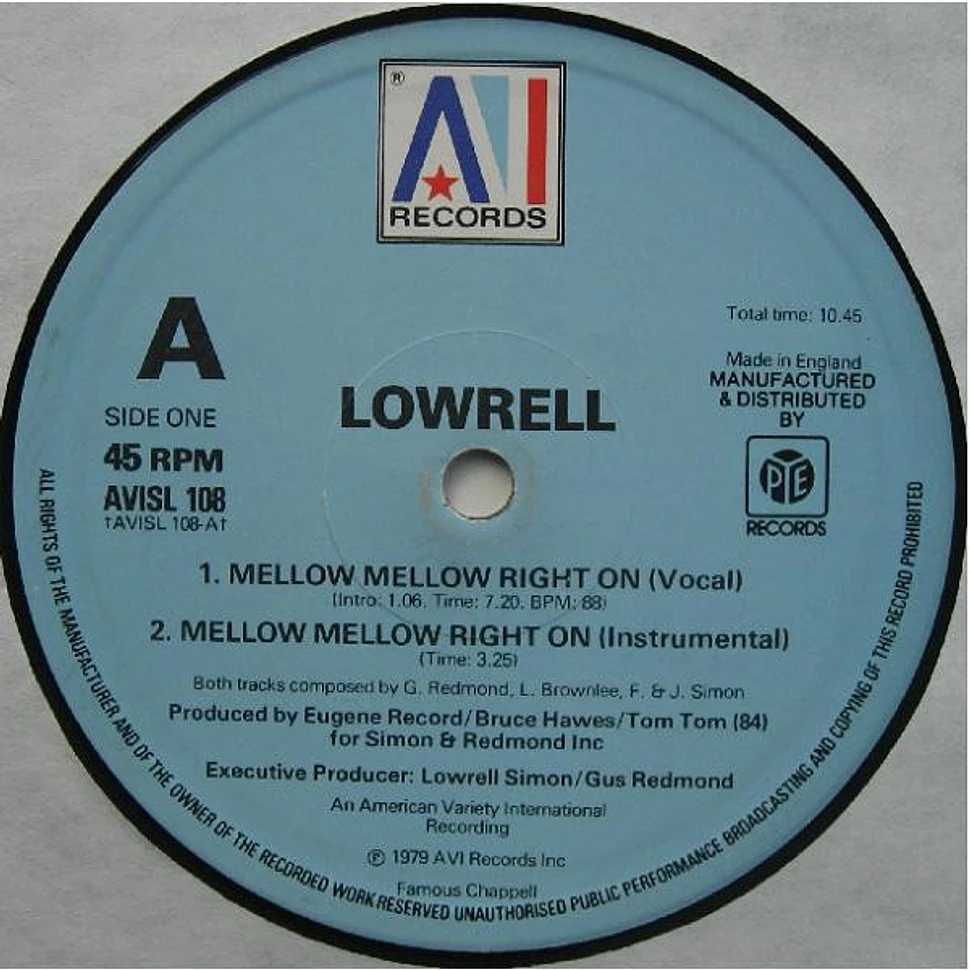 Lowrell Simon - Mellow Mellow Right On