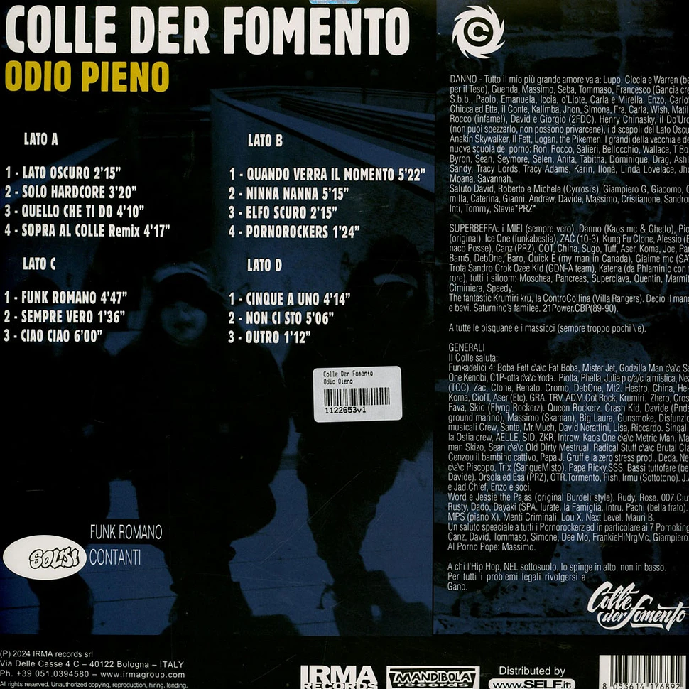 Colle Der Fomento - Odio Oieno