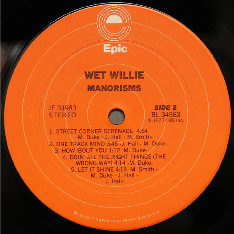 Wet Willie - Manorisms