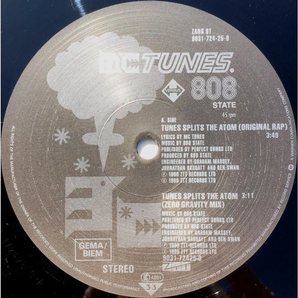 MC Tunes Versus 808 State - Tunes Splits The Atom