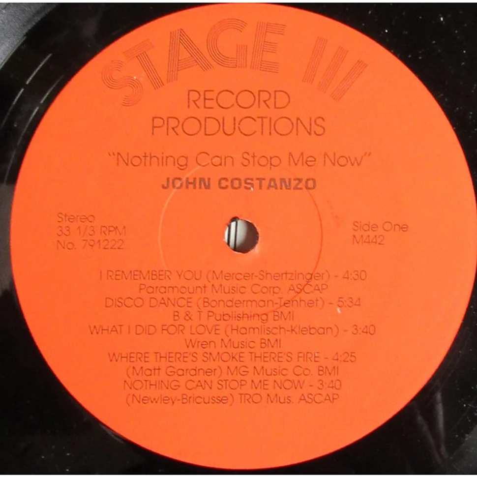 John Costanzo - Nothing Can Stop Me Now