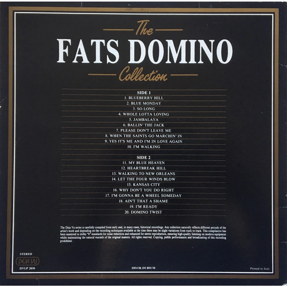 Fats Domino - The Fats Domino Collection - 20 Golden Greats