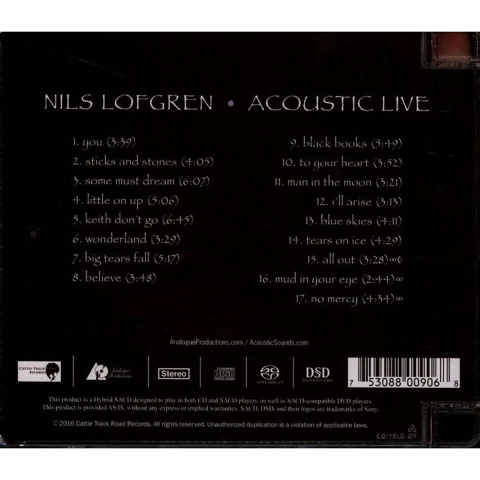 Nils Lofgren - Acoustic Live Sacd