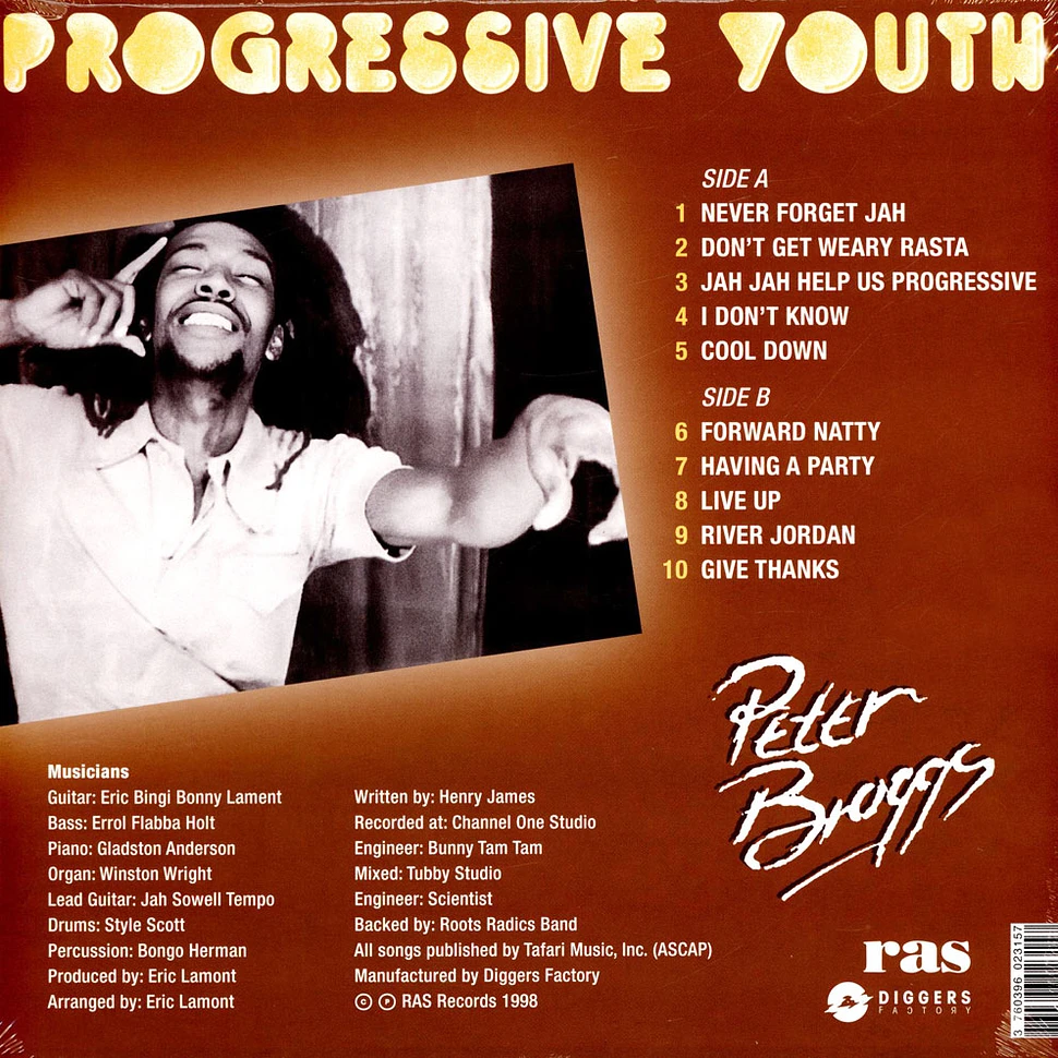 Peter Broggs - Progressive Youth Remastered Vinyl Edition