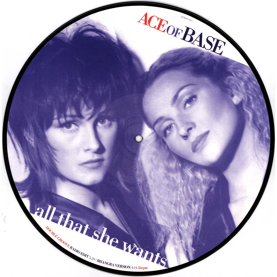 Ace Of Base - All That She Wants Record Store Day 2022 30th Anniversary Picture Disc Vinyl Edition