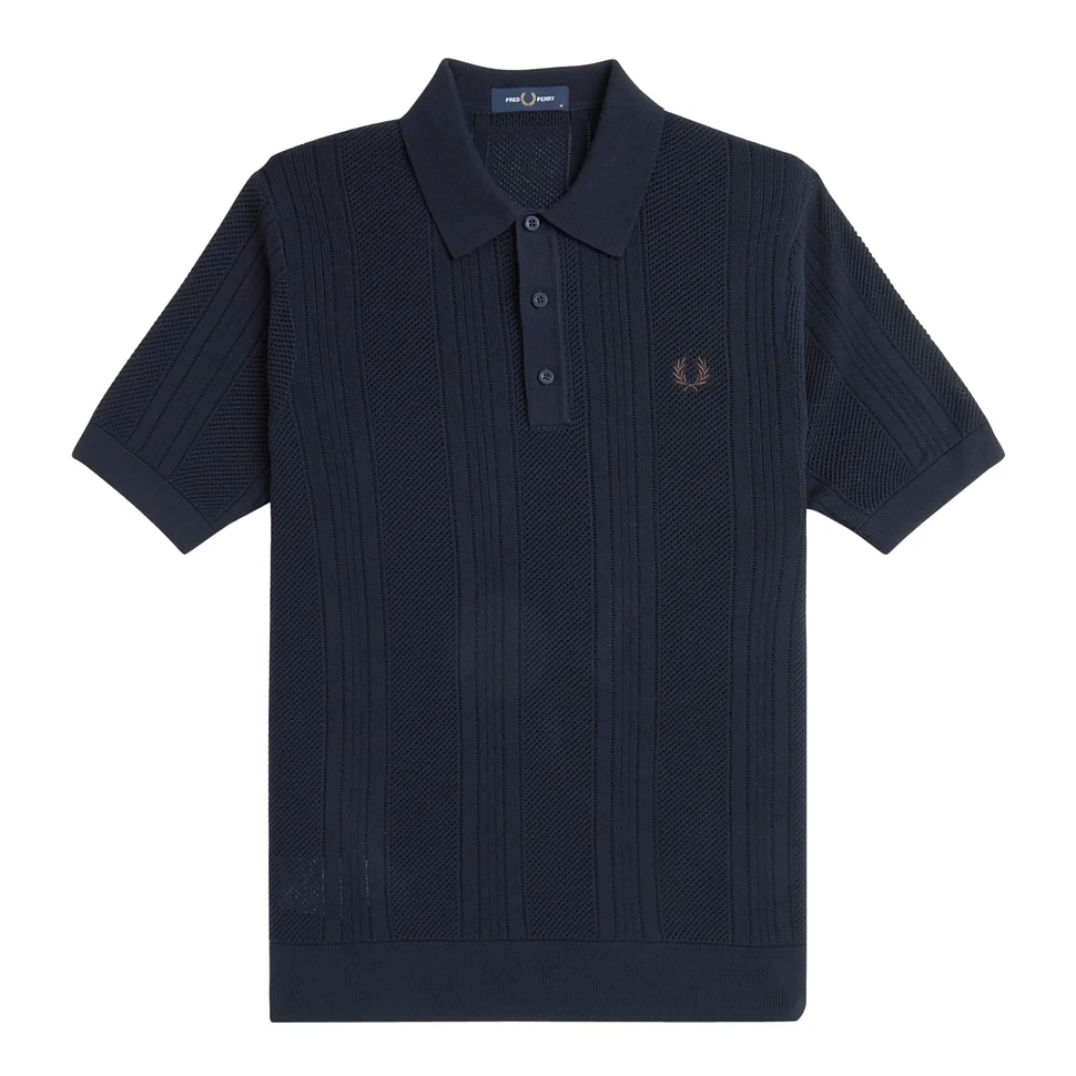 Fred Perry - Pointelle Panel Knitted Shirt