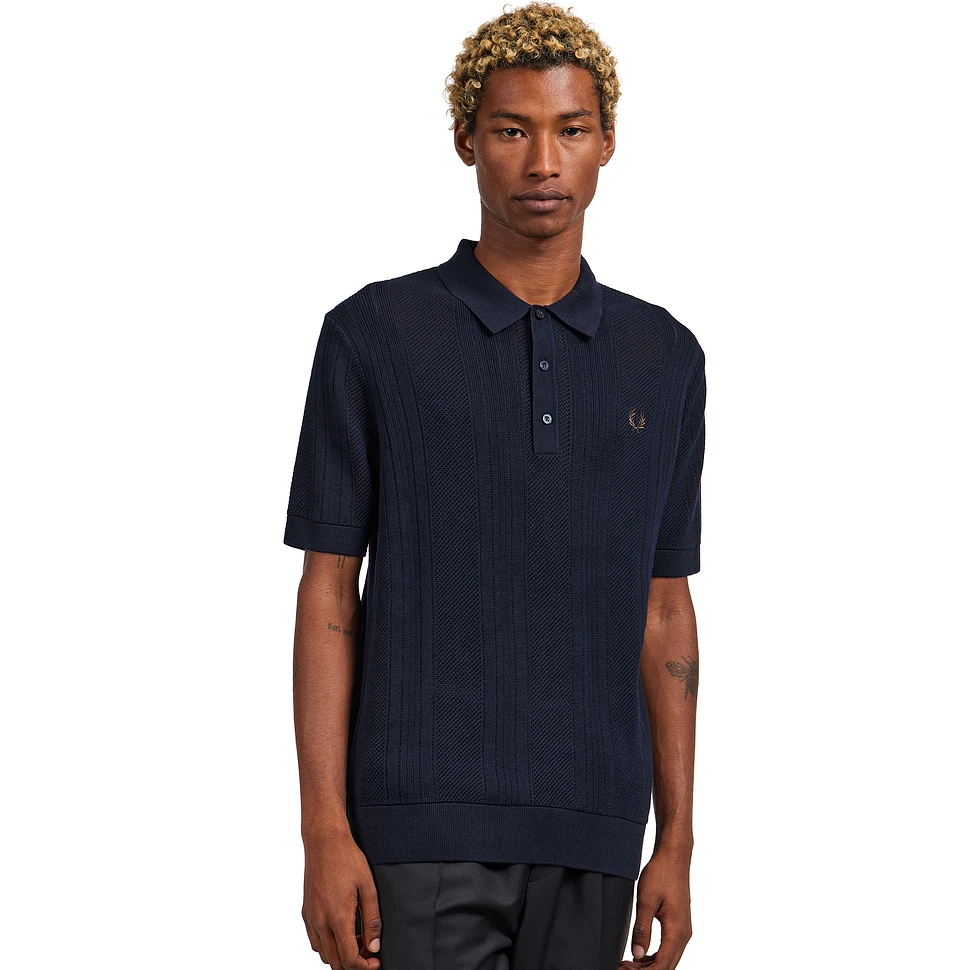 Fred Perry - Pointelle Panel Knitted Shirt