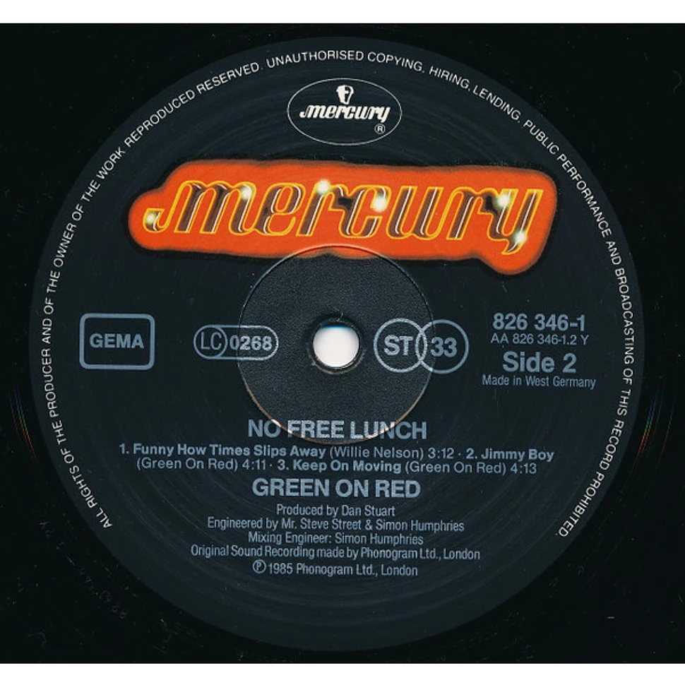 Green On Red - No Free Lunch