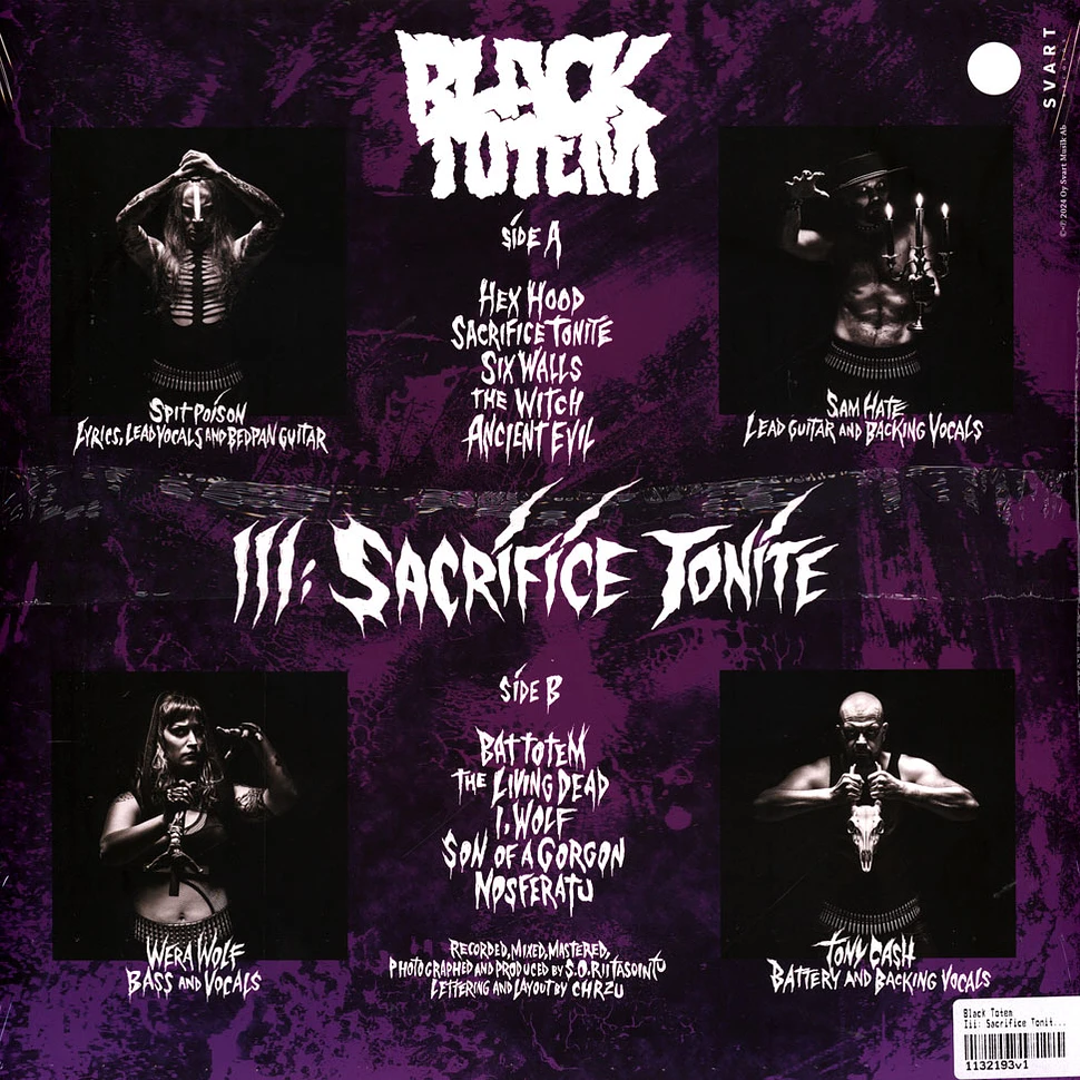 Black Totem - III: Sacrifice Tonite Black Vinyl Edition