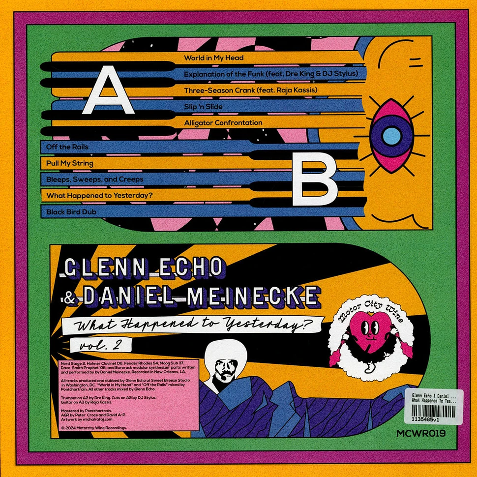 Glenn Echo & Daniel Meinecke - What Happened To Yesterday? Volume 2 Translucent Purple Vinyl Edition