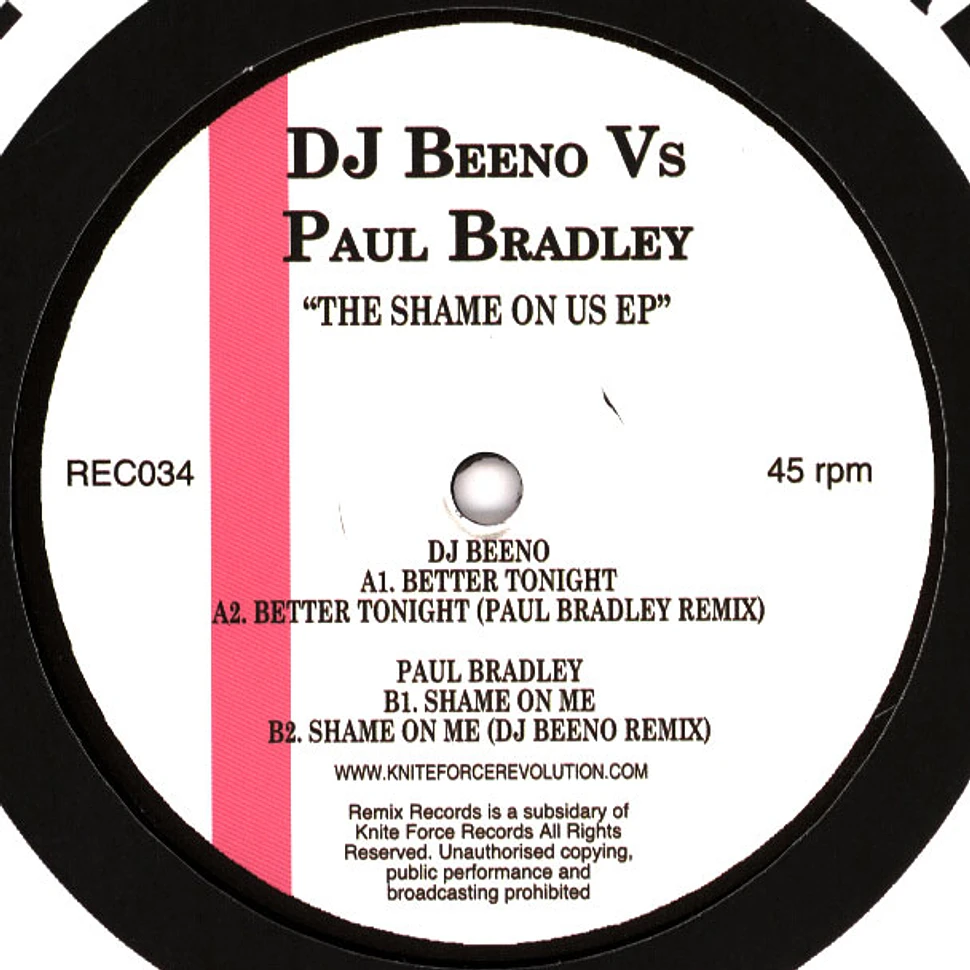 DJ Beeno V's Paul Bradley - Shame On Us EP