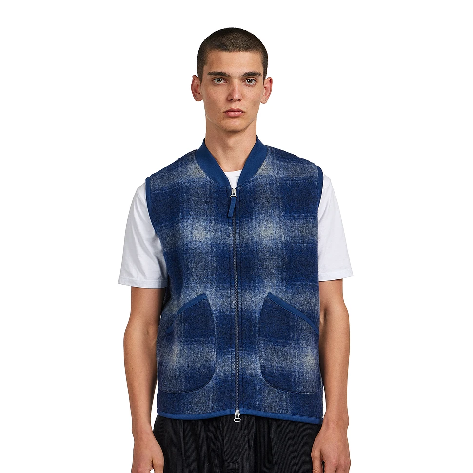 Universal Works - Checkered Zip Waistcoat