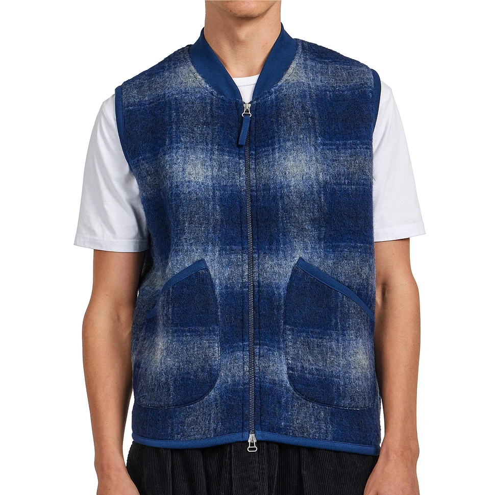 Universal Works - Checkered Zip Waistcoat