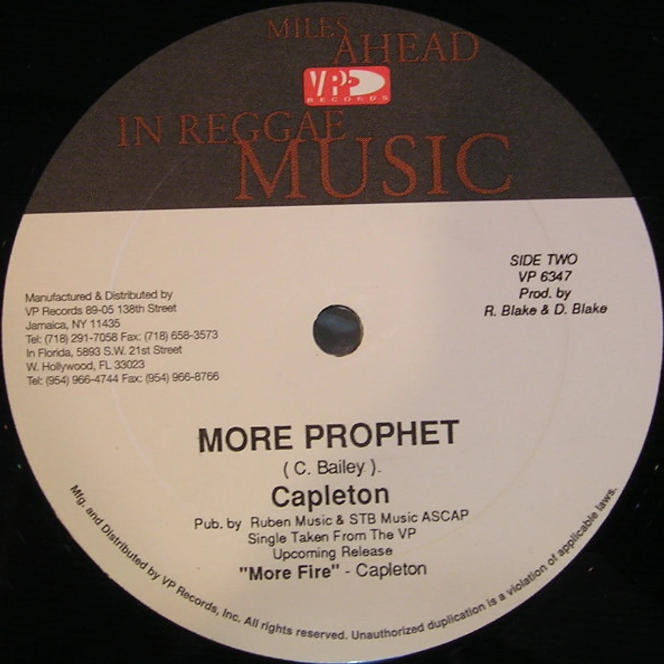 Capleton - Good In Her Clothes / More Prophet