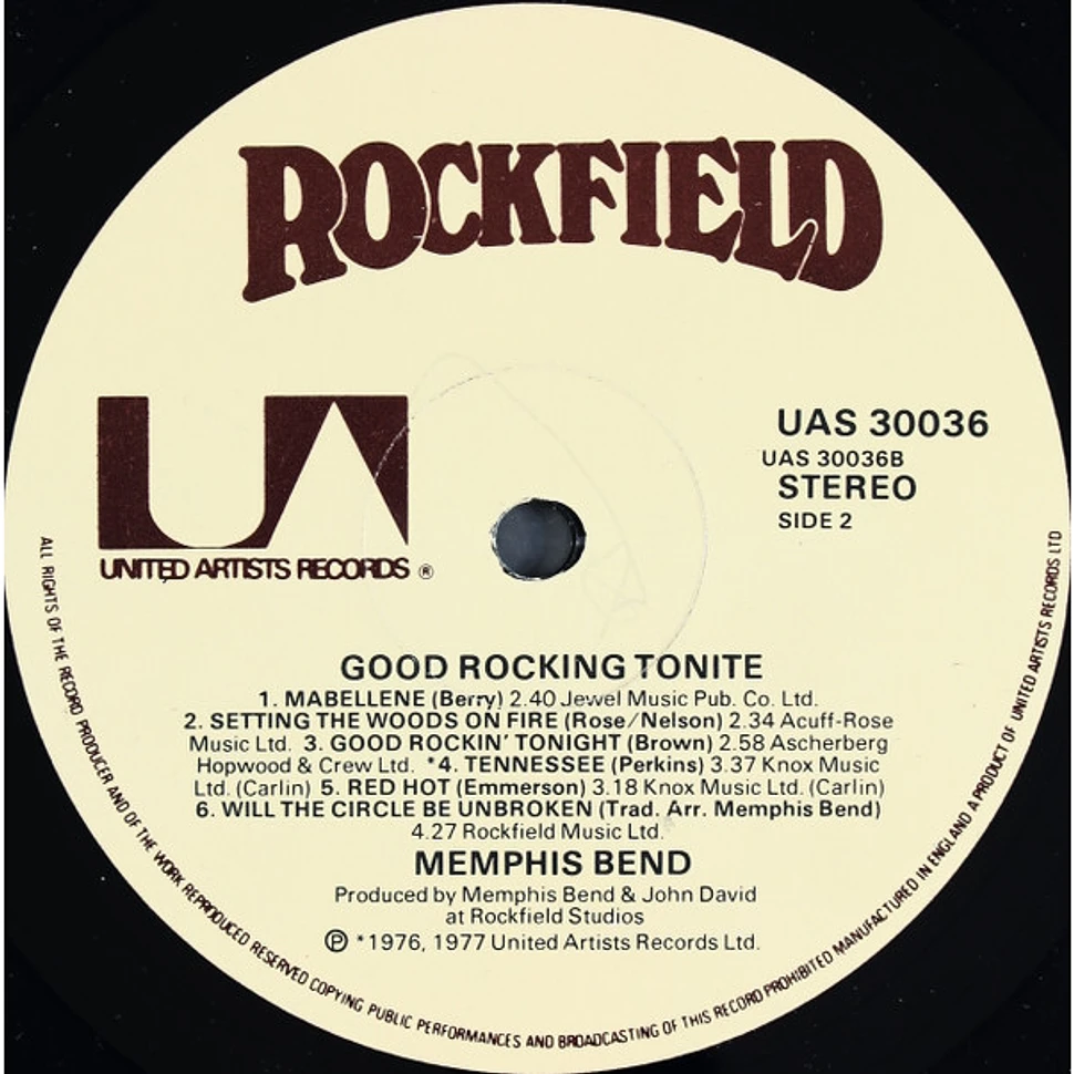 洋楽 MEMPHIS BEND 洋楽 MEMPHIS BEND Memphis Bend, Good Rocking Tonight. 1977