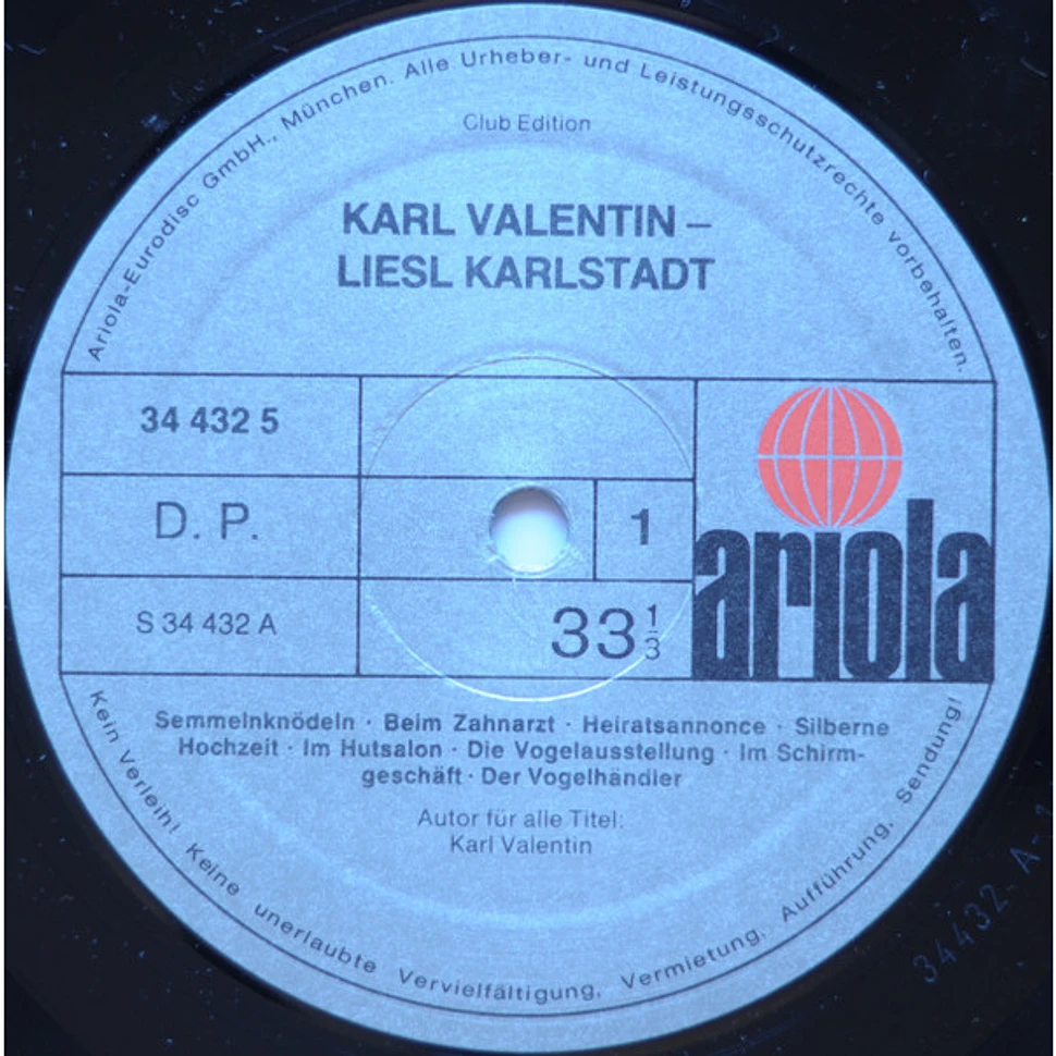 Karl Valentin & Liesl Karlstadt - Karl Valentin · Liesl Karlstadt