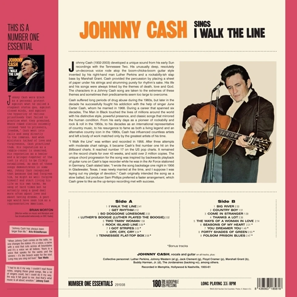 Johnny Cash - Sings I Walk The Line 8 Tracks Limited Edition