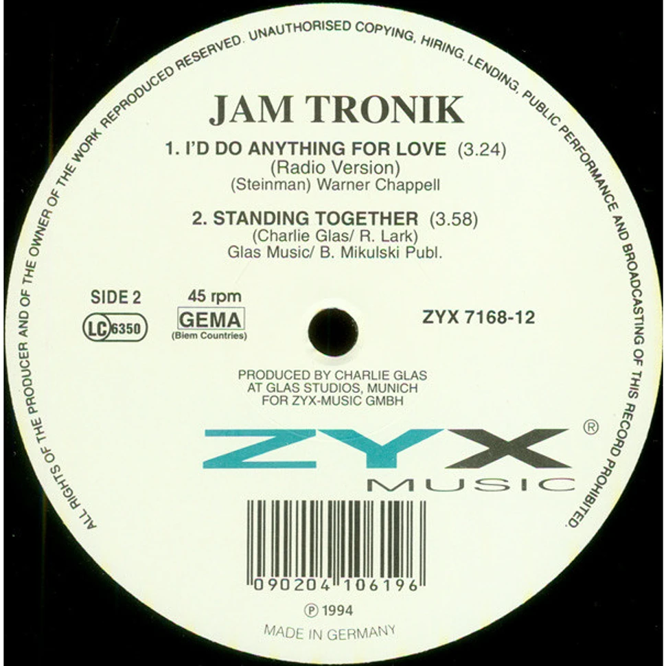 Jam Tronik - I'd Do Anything For Love