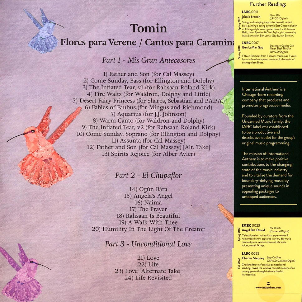 Tomin - Flores Para Verene / Cantos Para Caramina Black Vinyl Edition