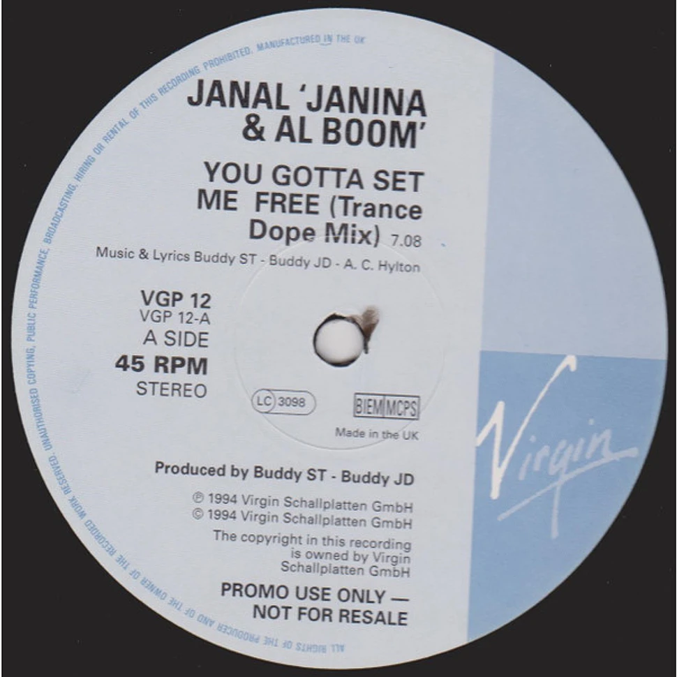 Janal Alias Janina & Al-Boom - You Gotta Set Me Free