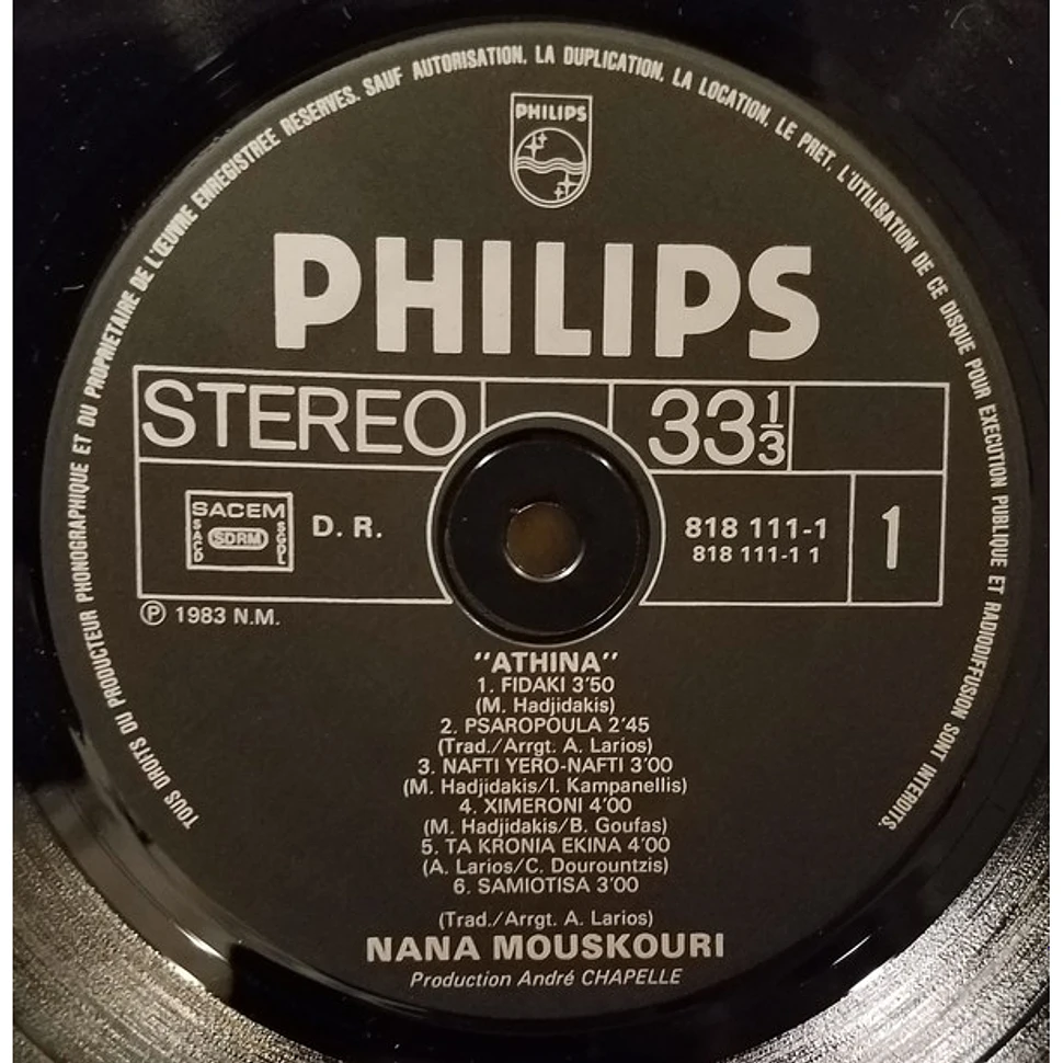 Nana Mouskouri - Athina (Album Grec)