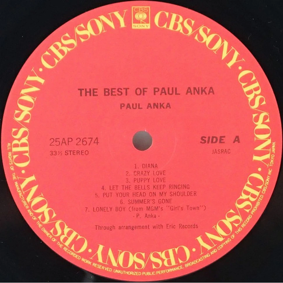 Paul Anka - The Best Of Paul Anka